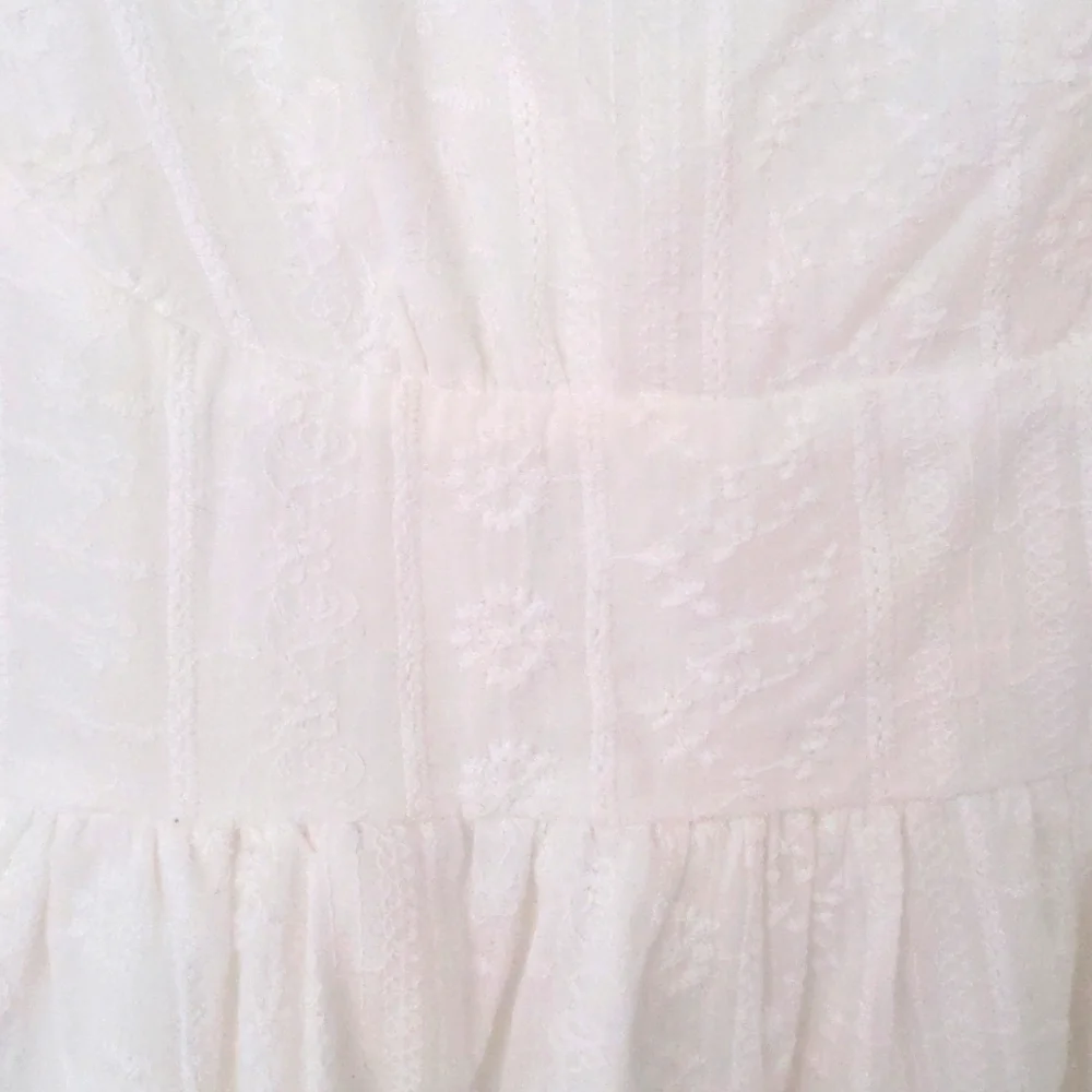 NWT cider 100% cotton white mini dress S - Picture 3 of 6